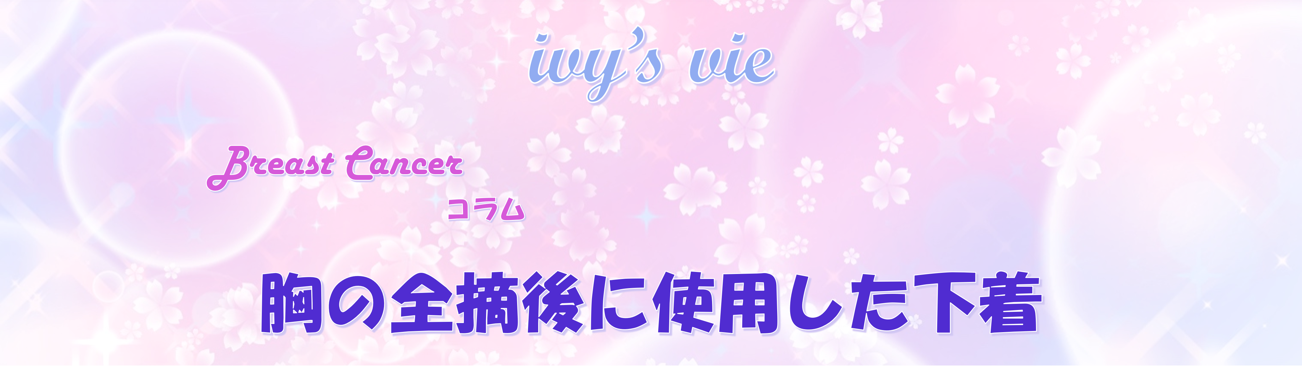胸の全摘後に使用した下着