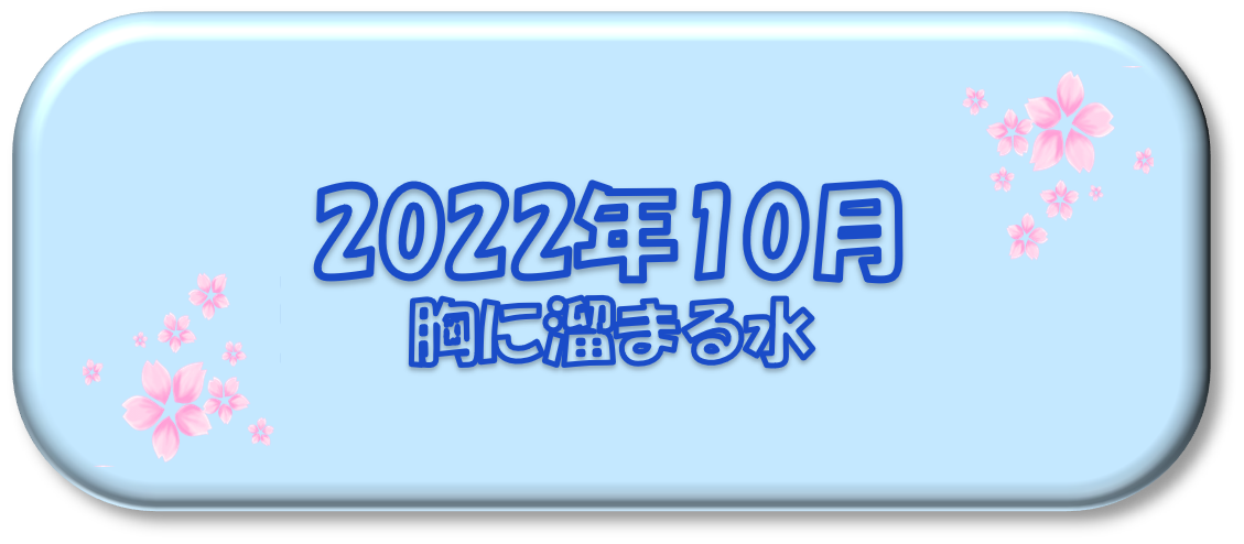 2022年10月～胸に溜まる水～